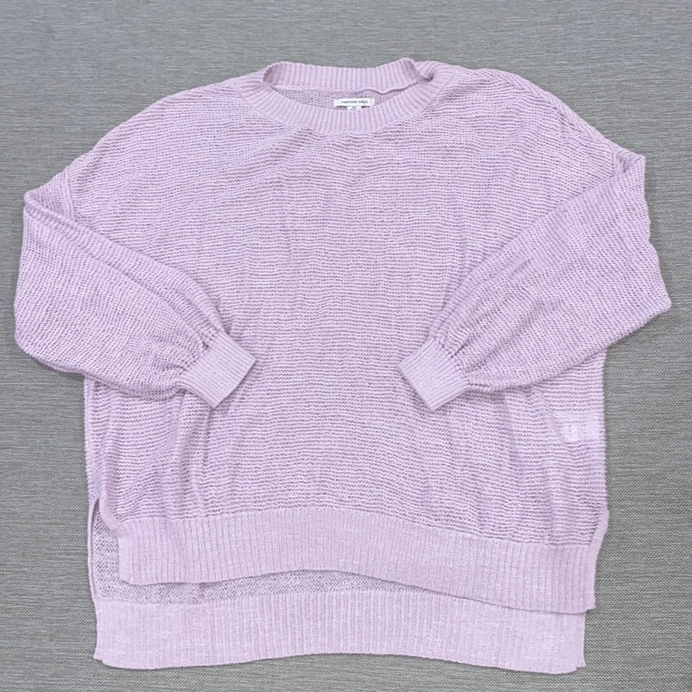 American Eagle lavender oversized lightweight pullover sweater size XS/S
